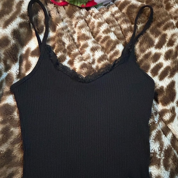 Black Ribbed  Dress - Picture 3 of 5